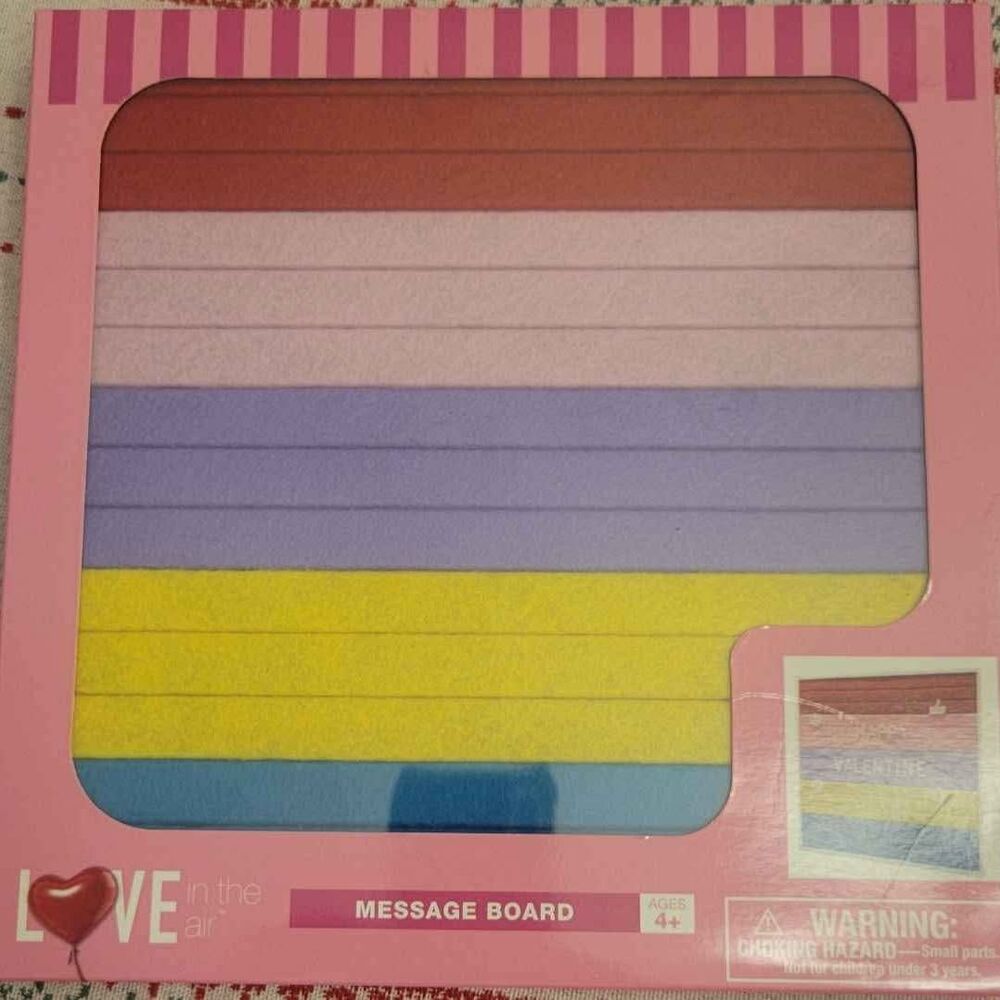 felt rainbow message board